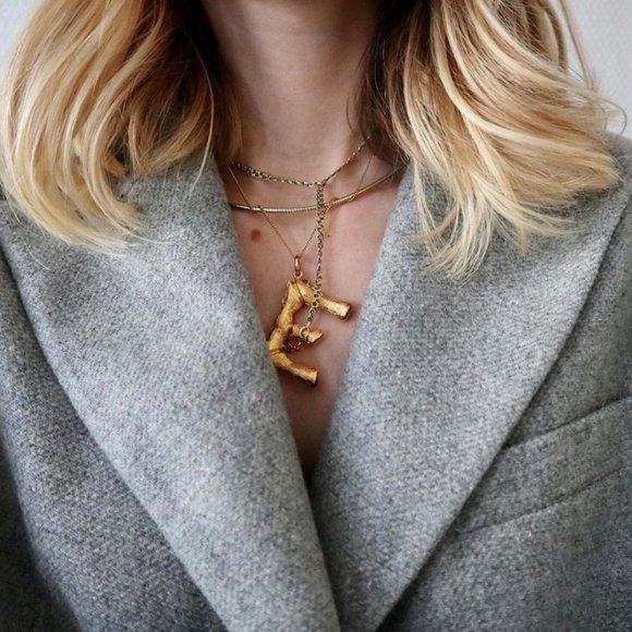 Zara Jewelry - 5 for $50 Gold Initials Alphabet Pendant Necklace